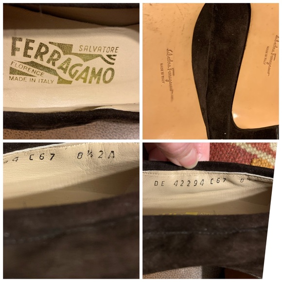 8.5 Ferragamo Brown Suede Block Heel pumps - Picture 4 of 15